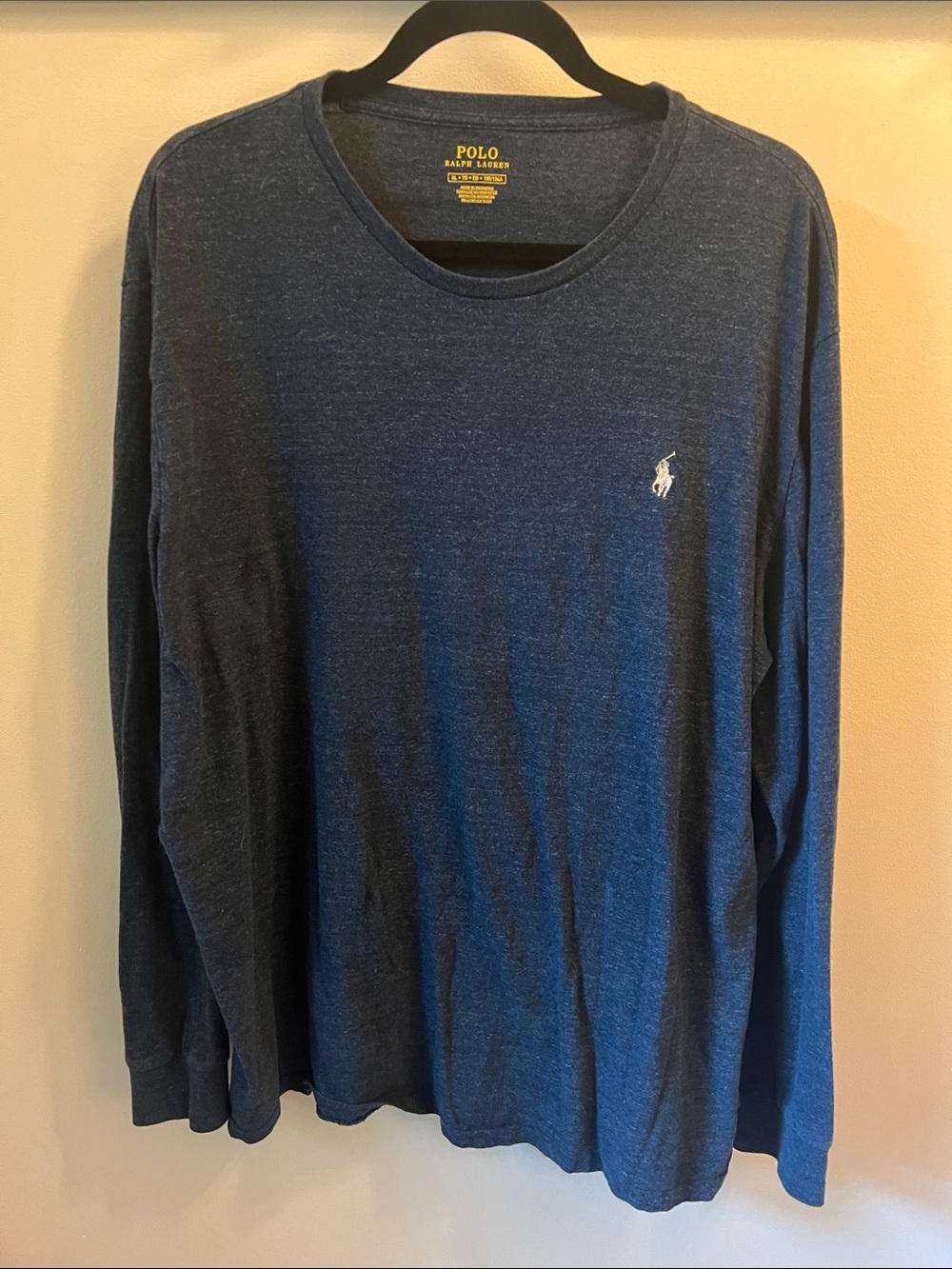 Polo by Ralph Lauren Long Sleeve Crewneck Shirt - Navy Heather